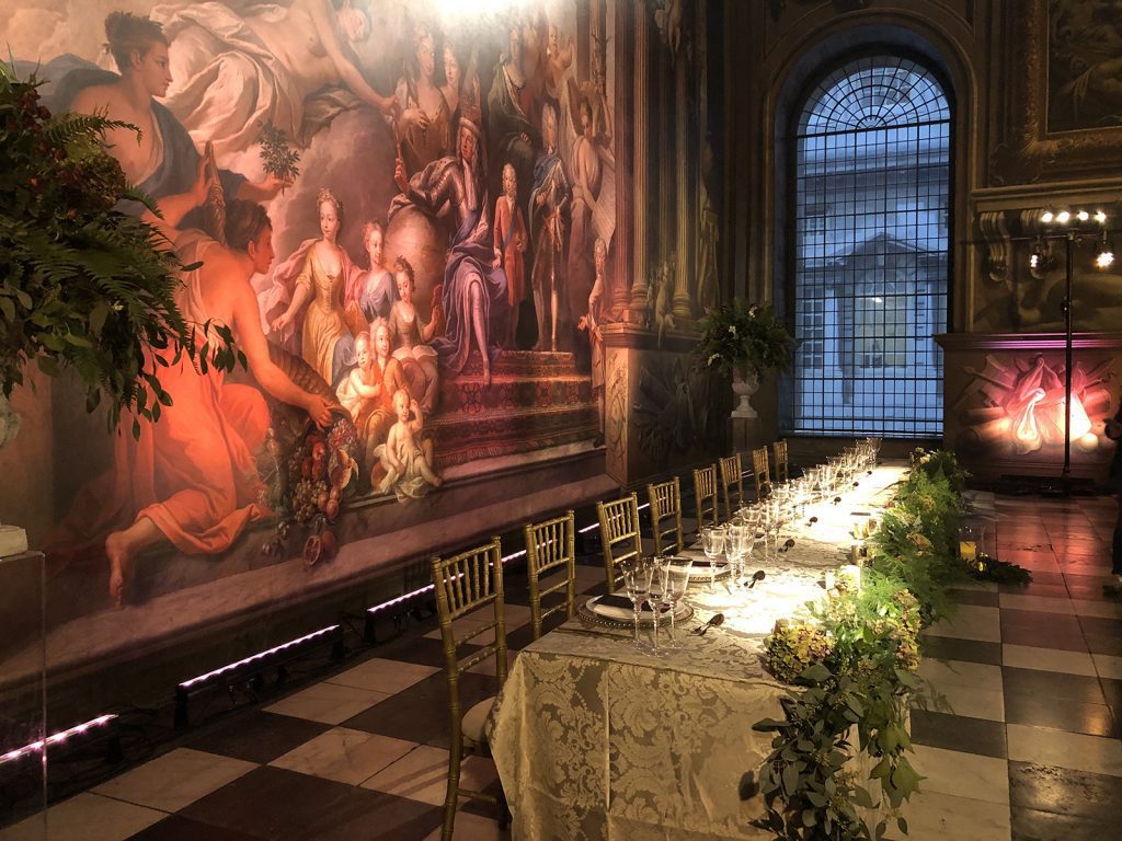 Old Royal Naval College Painted Hall Table Setup