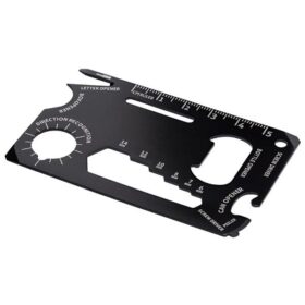 Black multifunctional stainless steel card tool